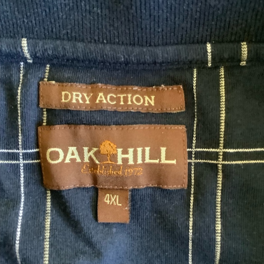 Oak Hill Polo Shirt Mens Size 4XL Navy Short Sleeve Cotton Blend Dry Action - Picture 5 of 6